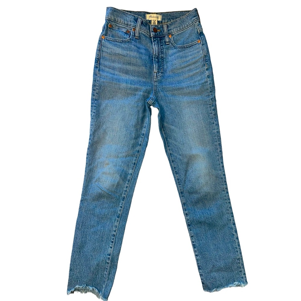 Madewell Light Blue High-Rise Straight Jeans